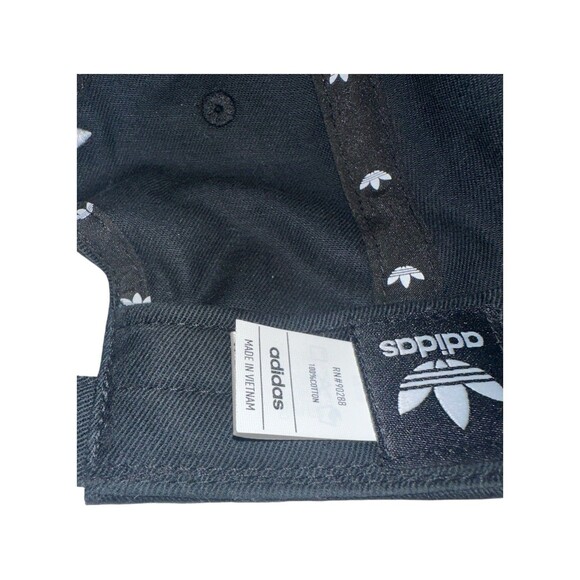 Adidas Originals Womens Black Strapback Hat Adjustable Logo Cap - Picture 12 of 13